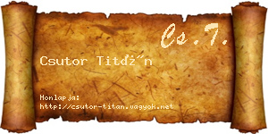 Csutor Titán névjegykártya